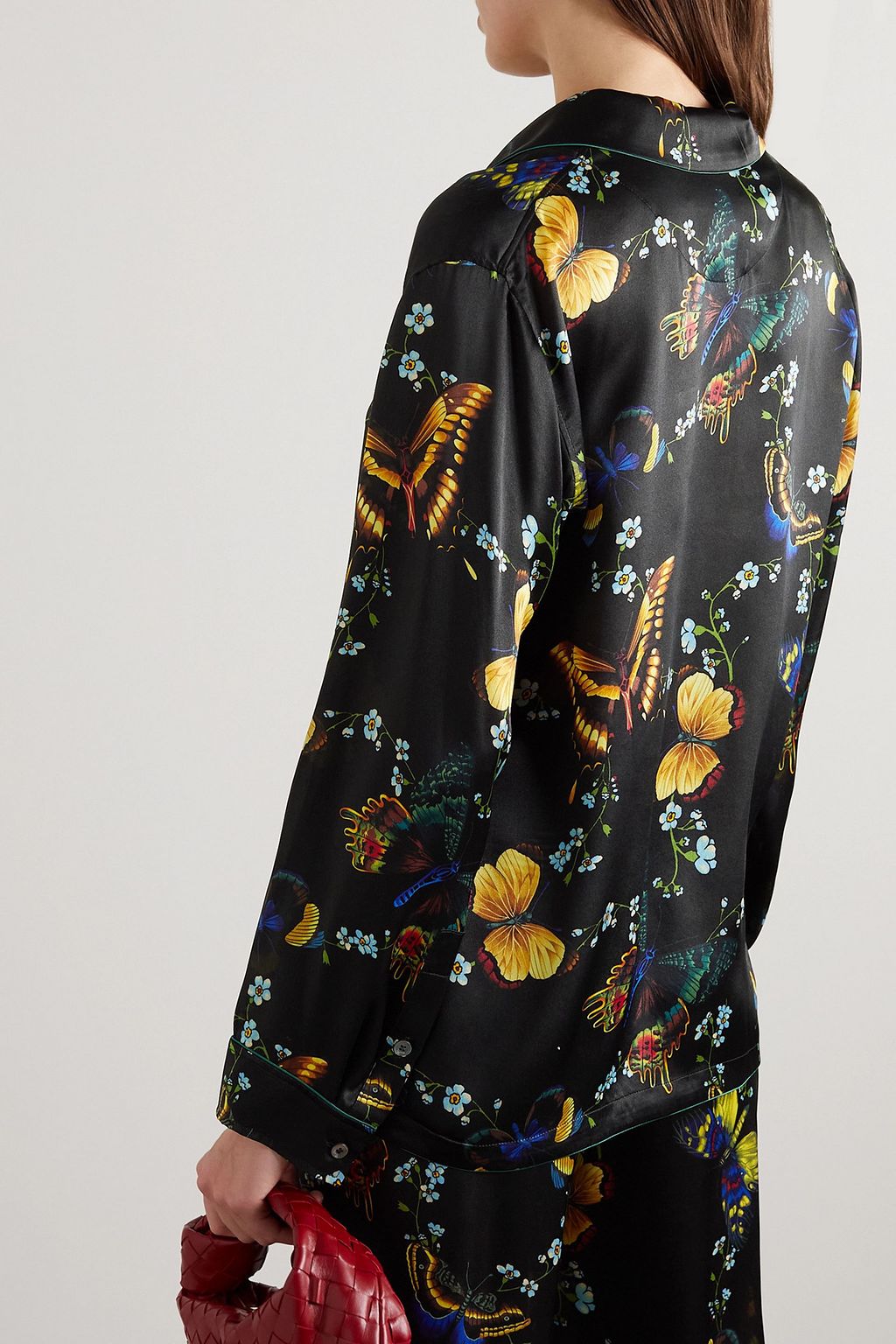 LANVIN Hemd aus Seidensatin mit Print