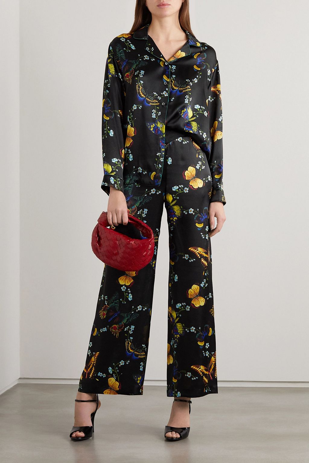 LANVIN Hemd aus Seidensatin mit Print