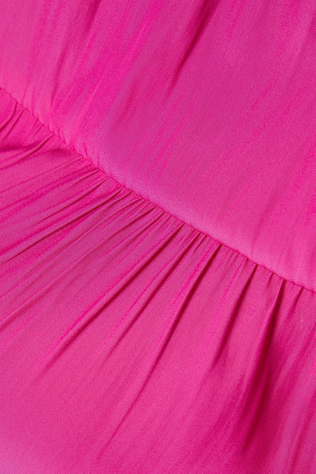 LANVIN Ruffled gathered charmeuse blouse