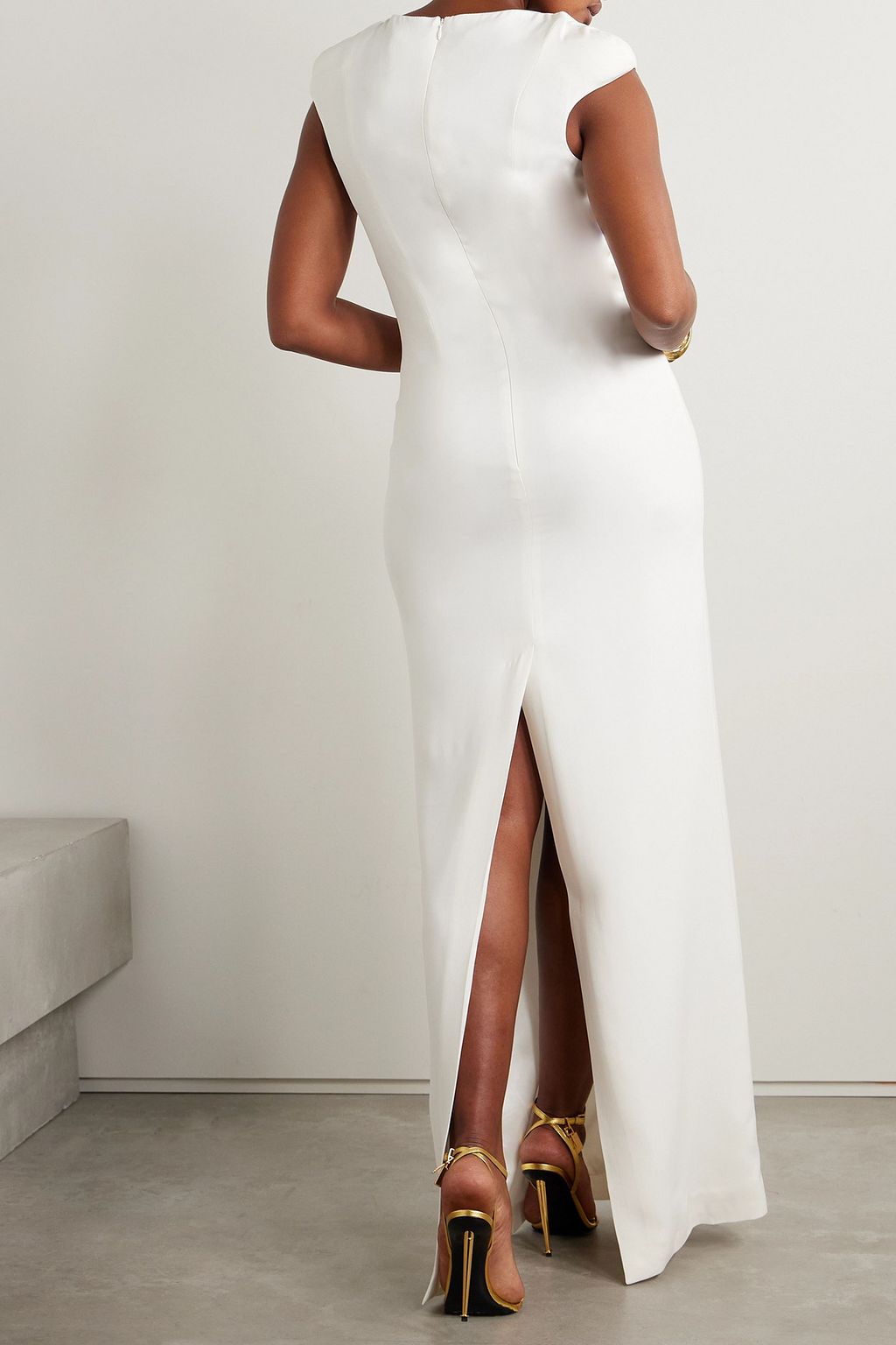 TOM FORD Draped silk-georgette gown