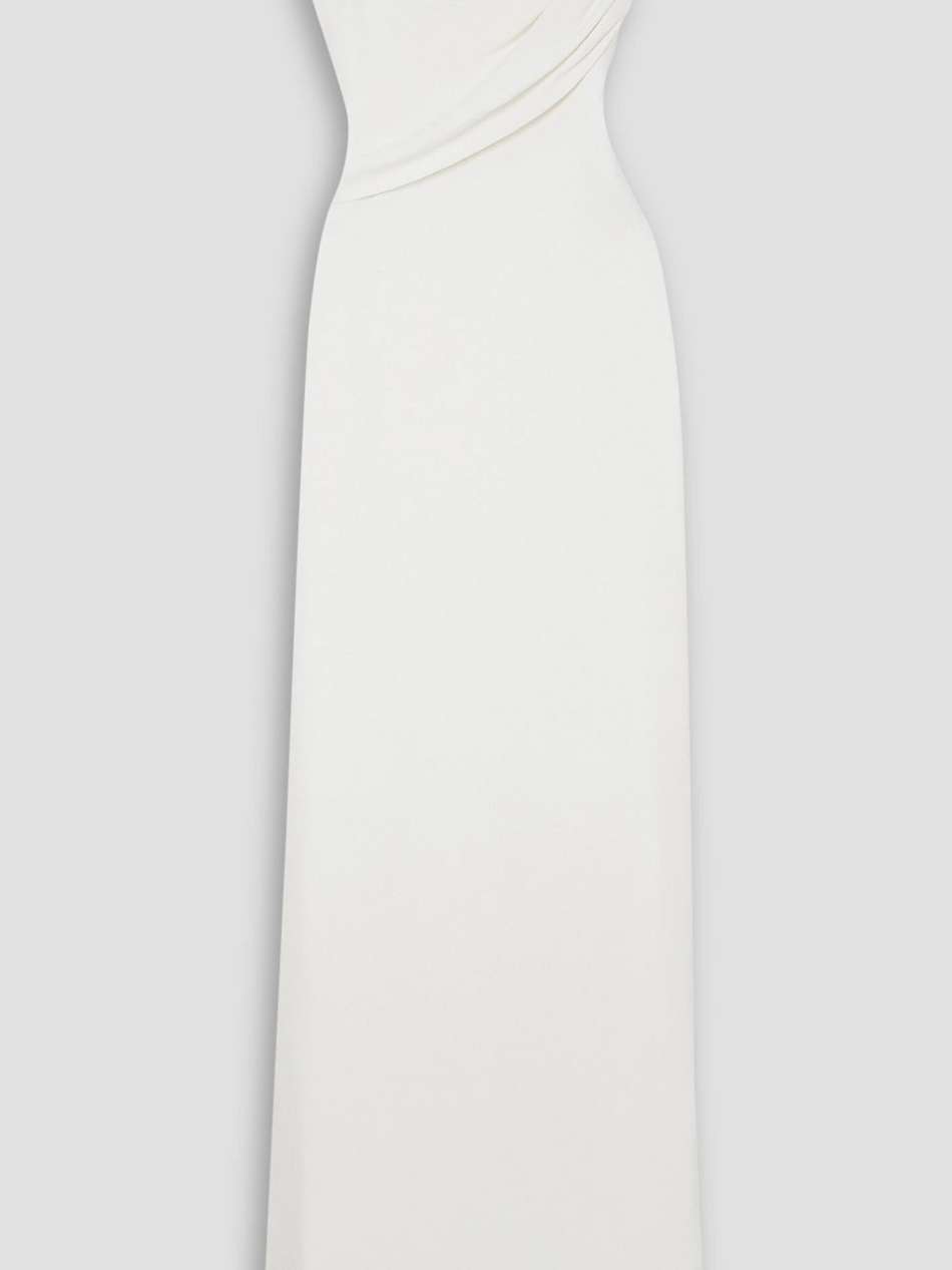 draped silk-georgette gown