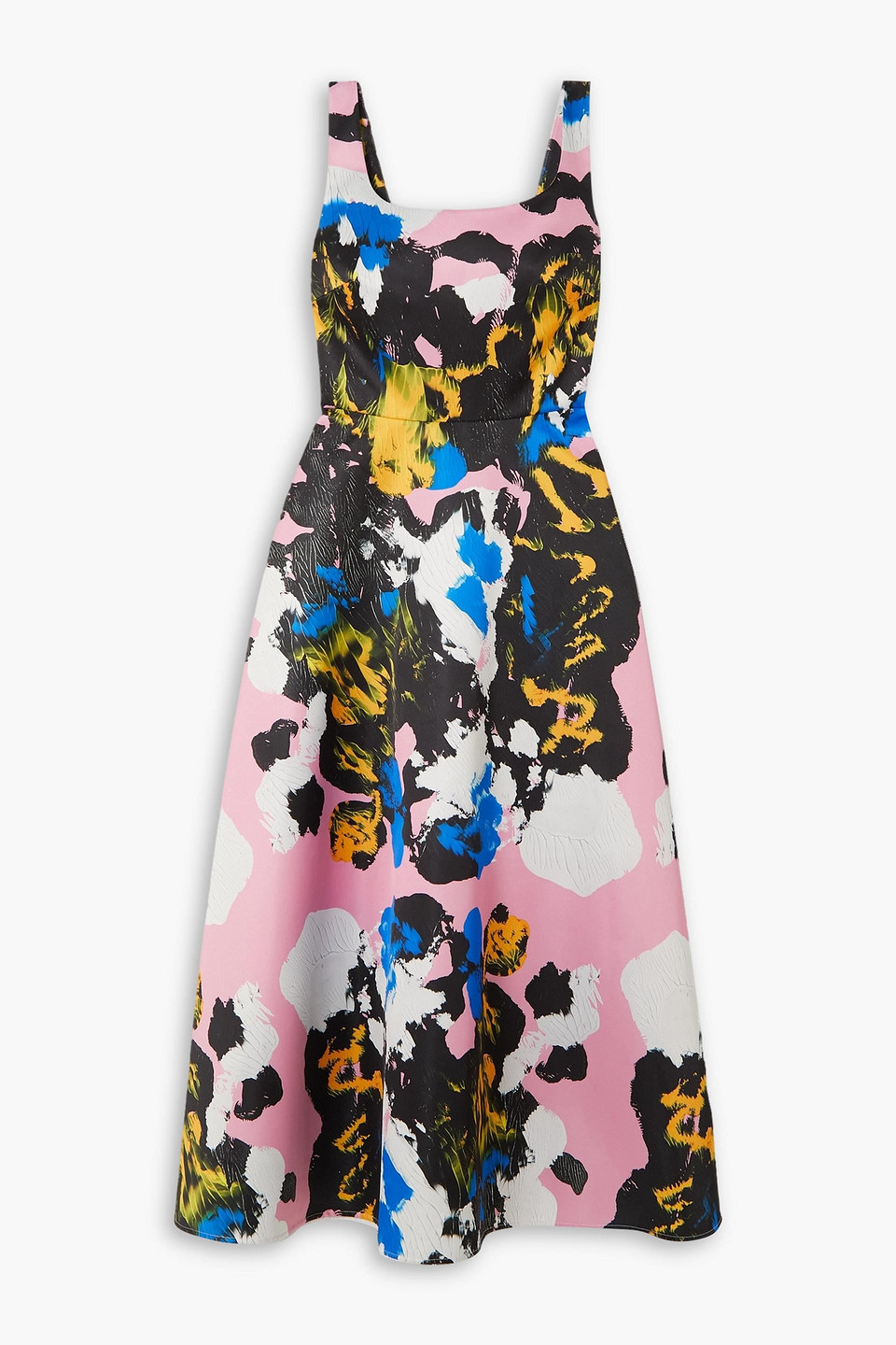 Christopher Kane Mindscape Bedrucktes Midikleid Aus Recyceltem Duchesse-satin In Pink