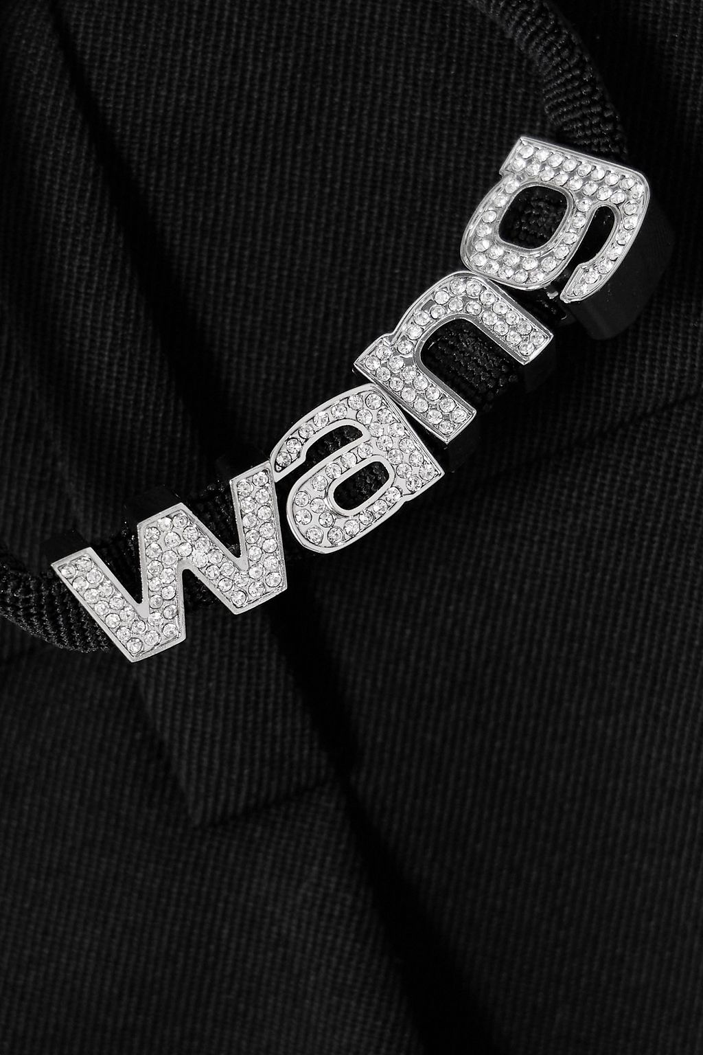 ALEXANDER WANG Crystal-embellished wool-twill wide-leg pants
