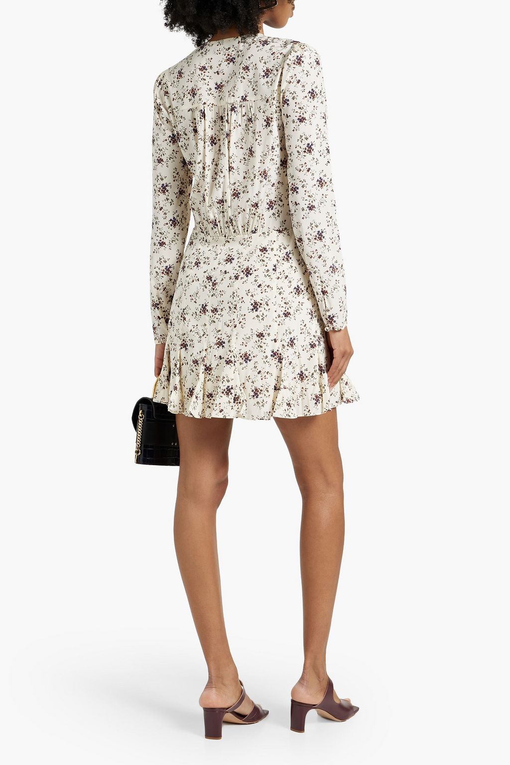 VERONICA BEARD Riggins floral-print silk-blend crepe mini dress