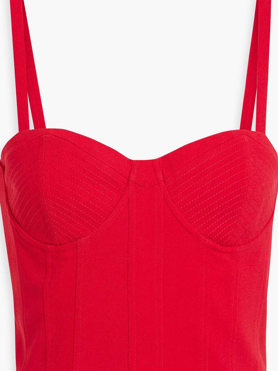 adara cropped crepe bustier top