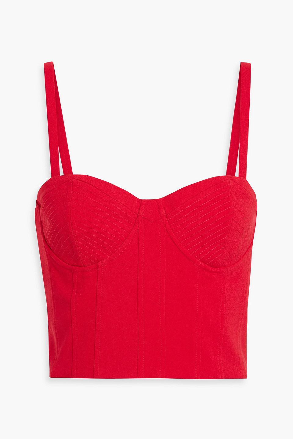 Alice And Olivia Adara Bustier Top In Red