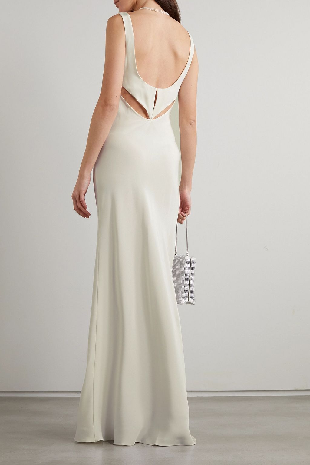 CHRISTOPHER ESBER Triquetra cutout silk-faille maxi dress