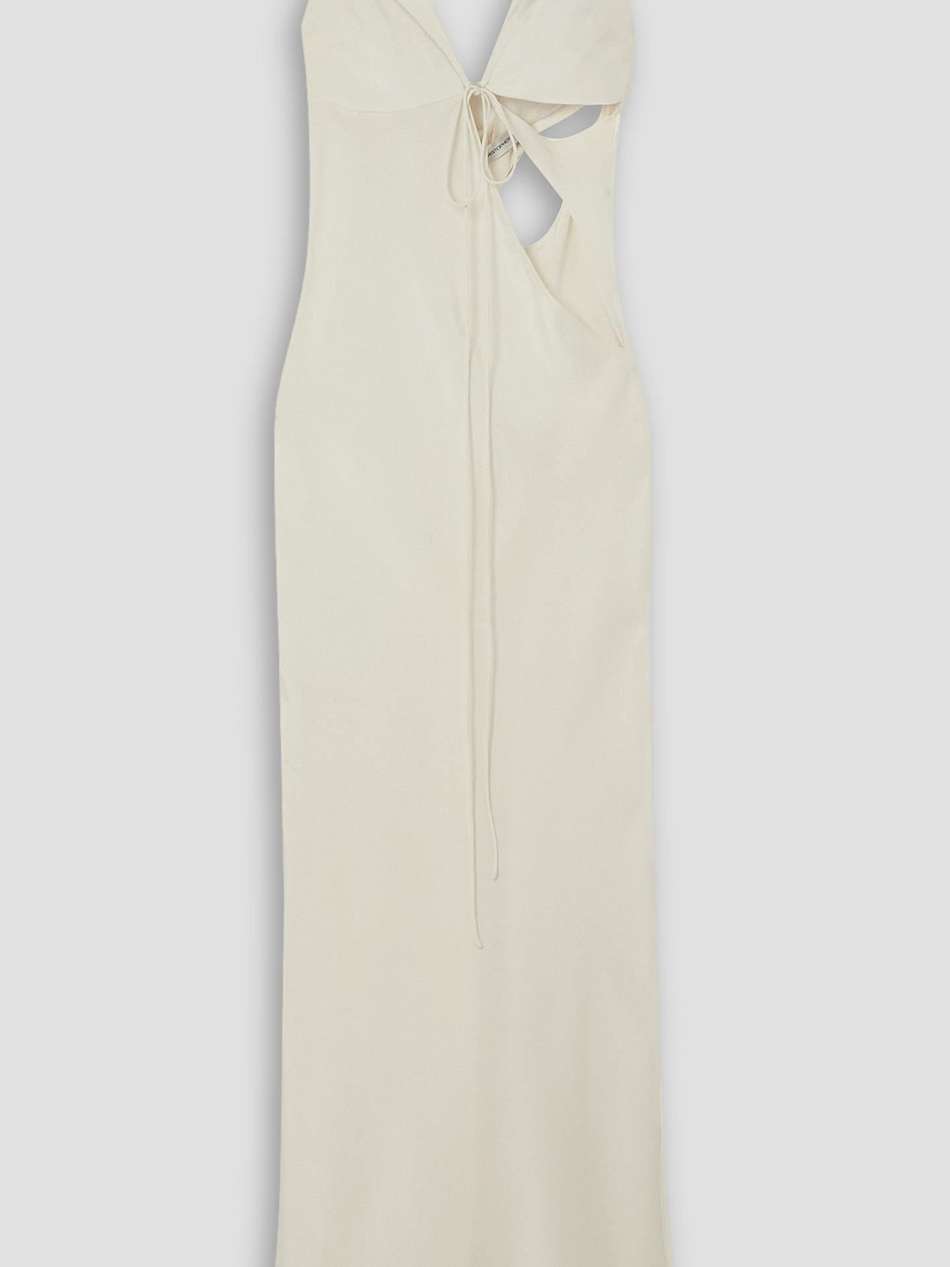 triquetra cutout silk-faille maxi dress