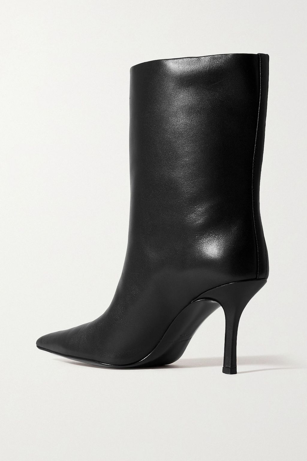 ALEXANDER WANG Delphine レザー アンクルブーツ シリコントリム エンボスロゴ入り