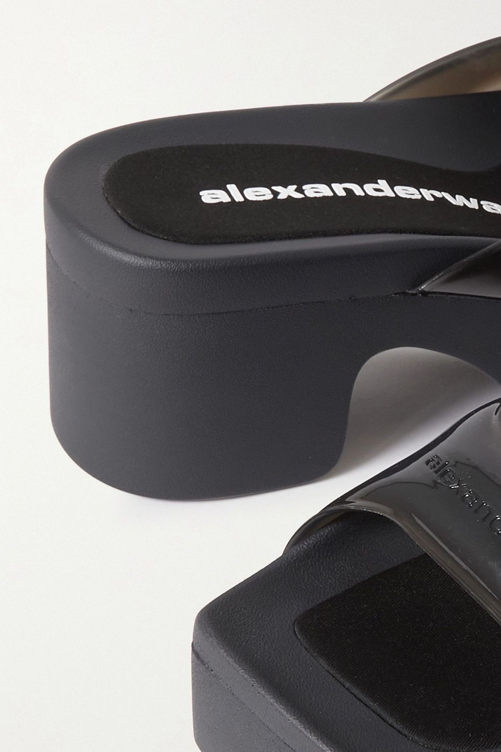 ALEXANDER WANG AW Sport logo-embossed PVC platform slides