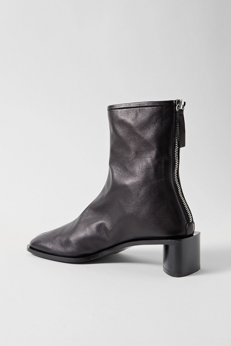 Acne Studios Leather Ankle Boots In Black