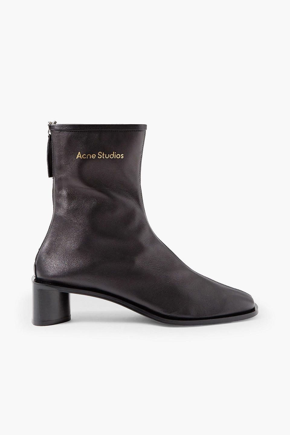 Acne Studios Leather Ankle Boots In Black