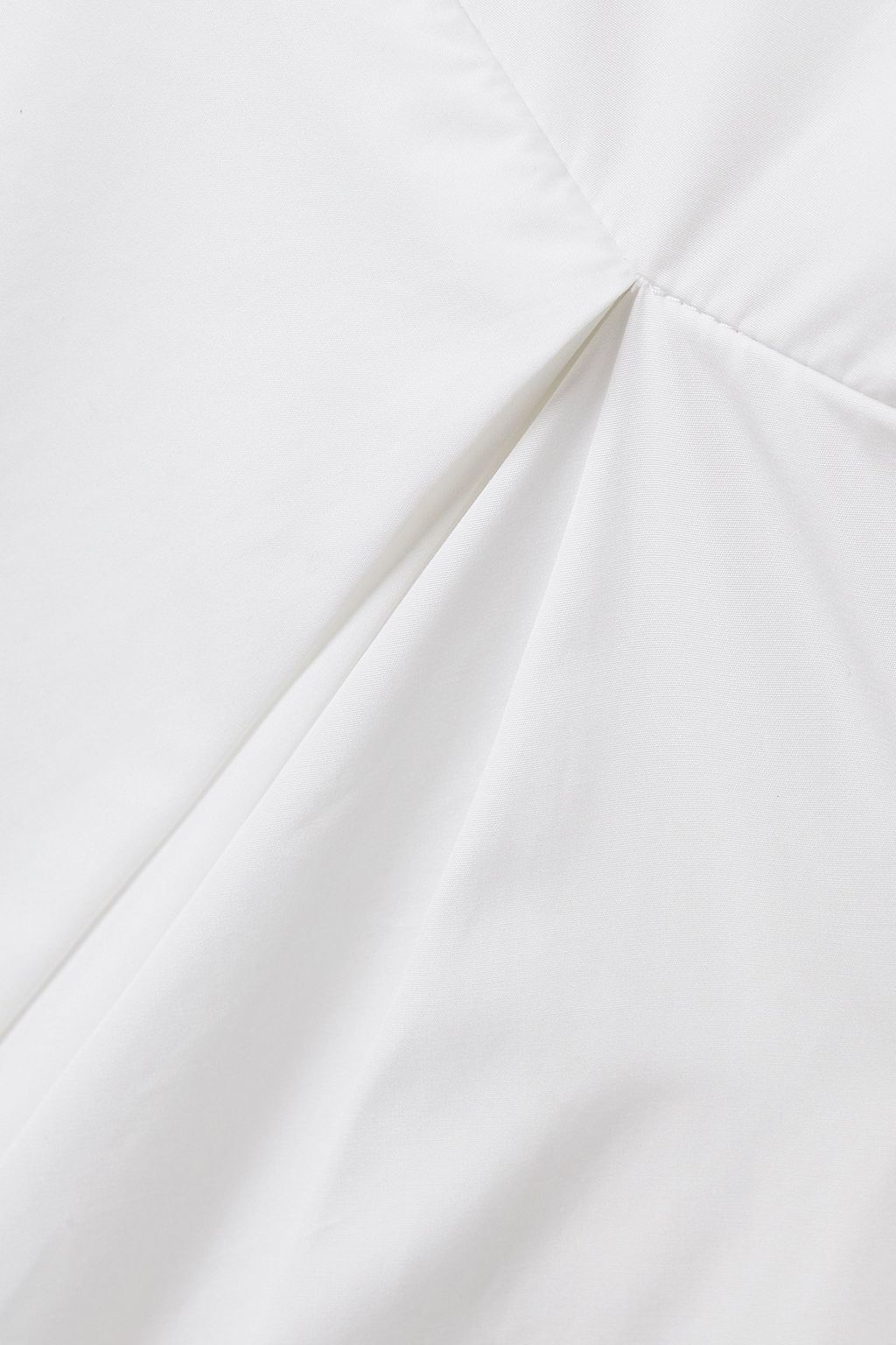LAFAYETTE 148 コットンポプリン ミディ丈シャツワンピース ドレープ入り