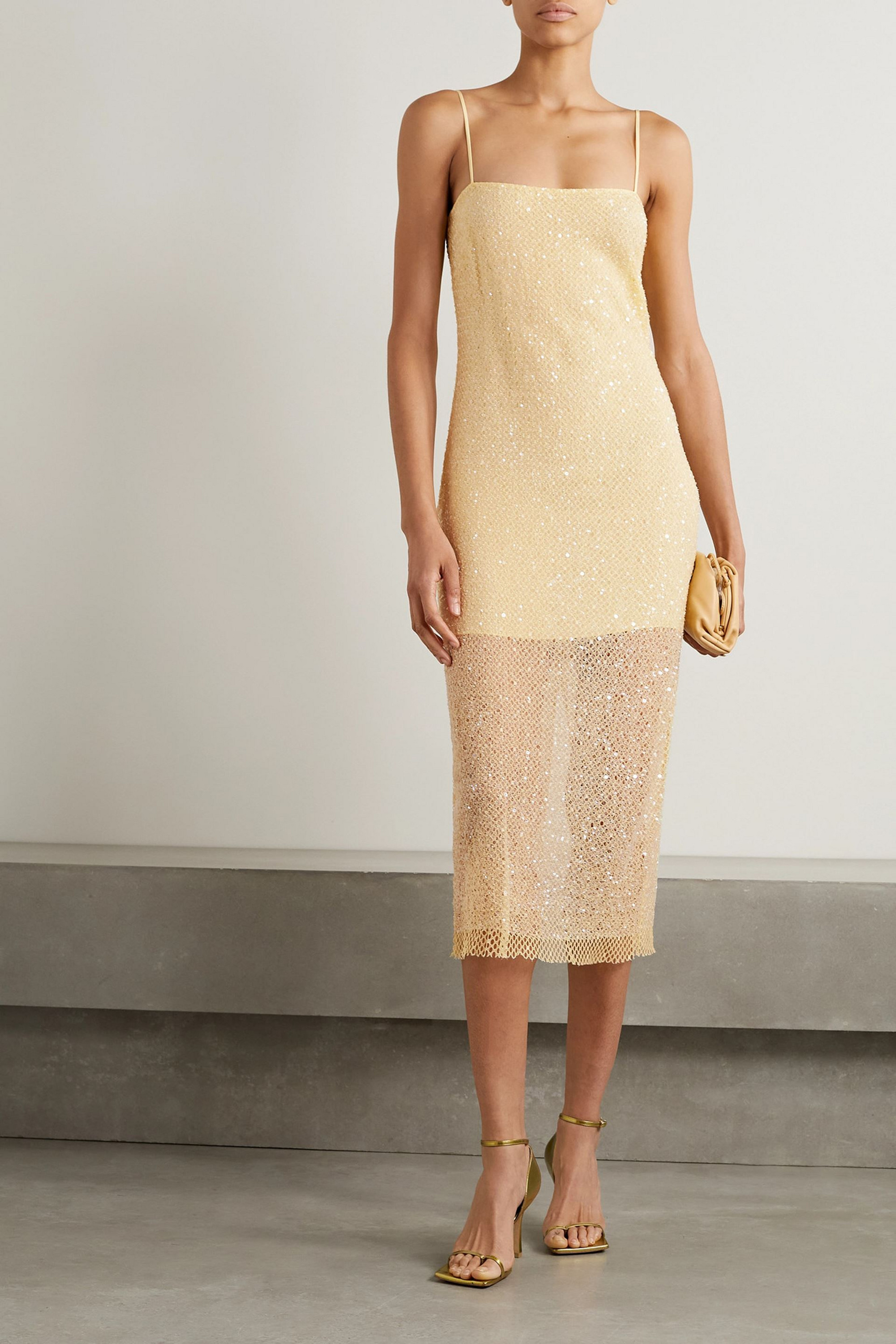 Jason Wu Collection Sequined open-knit midi dress