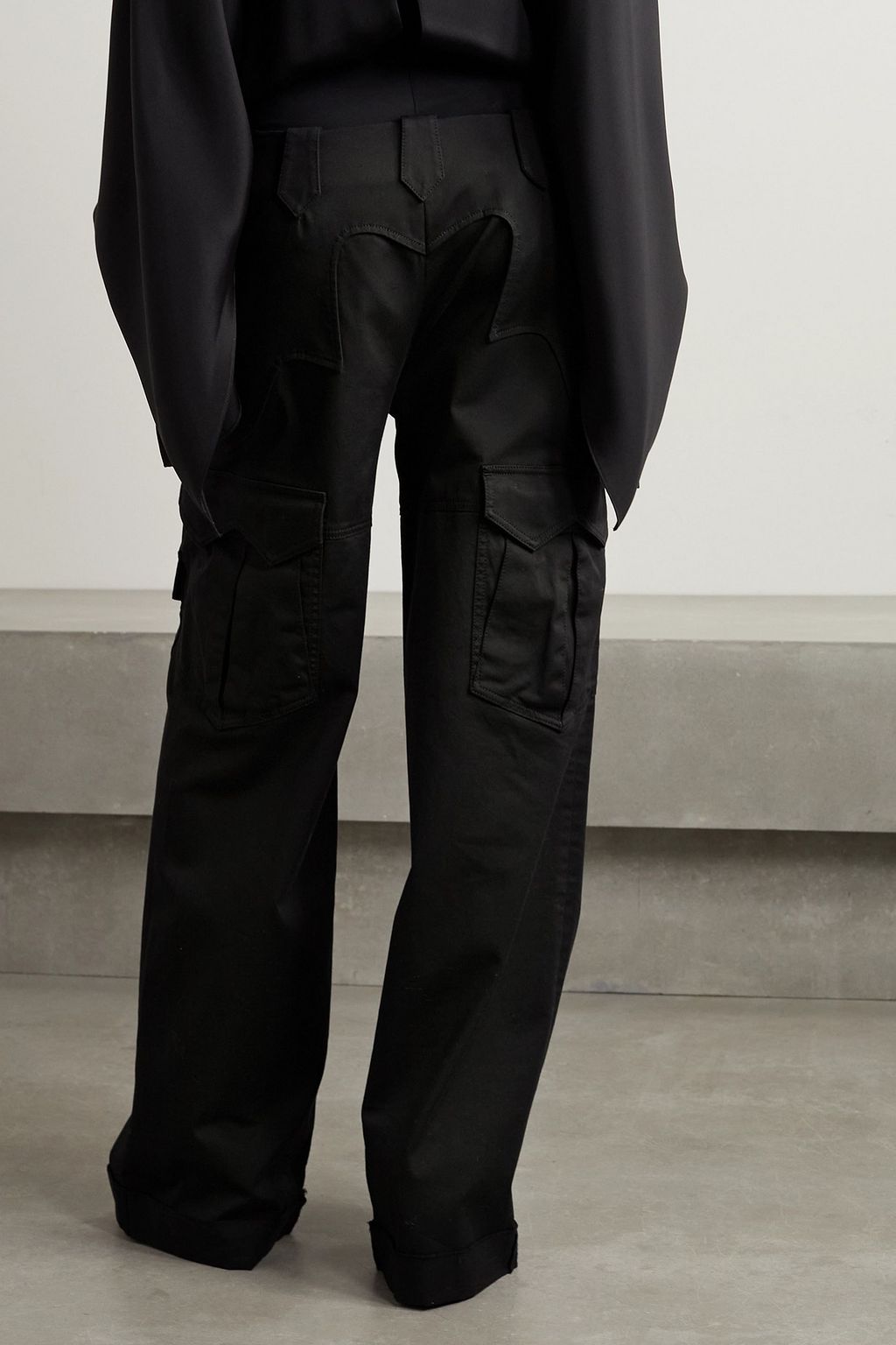 TOM FORD Cotton-blend gabardine straight-leg cargo pants