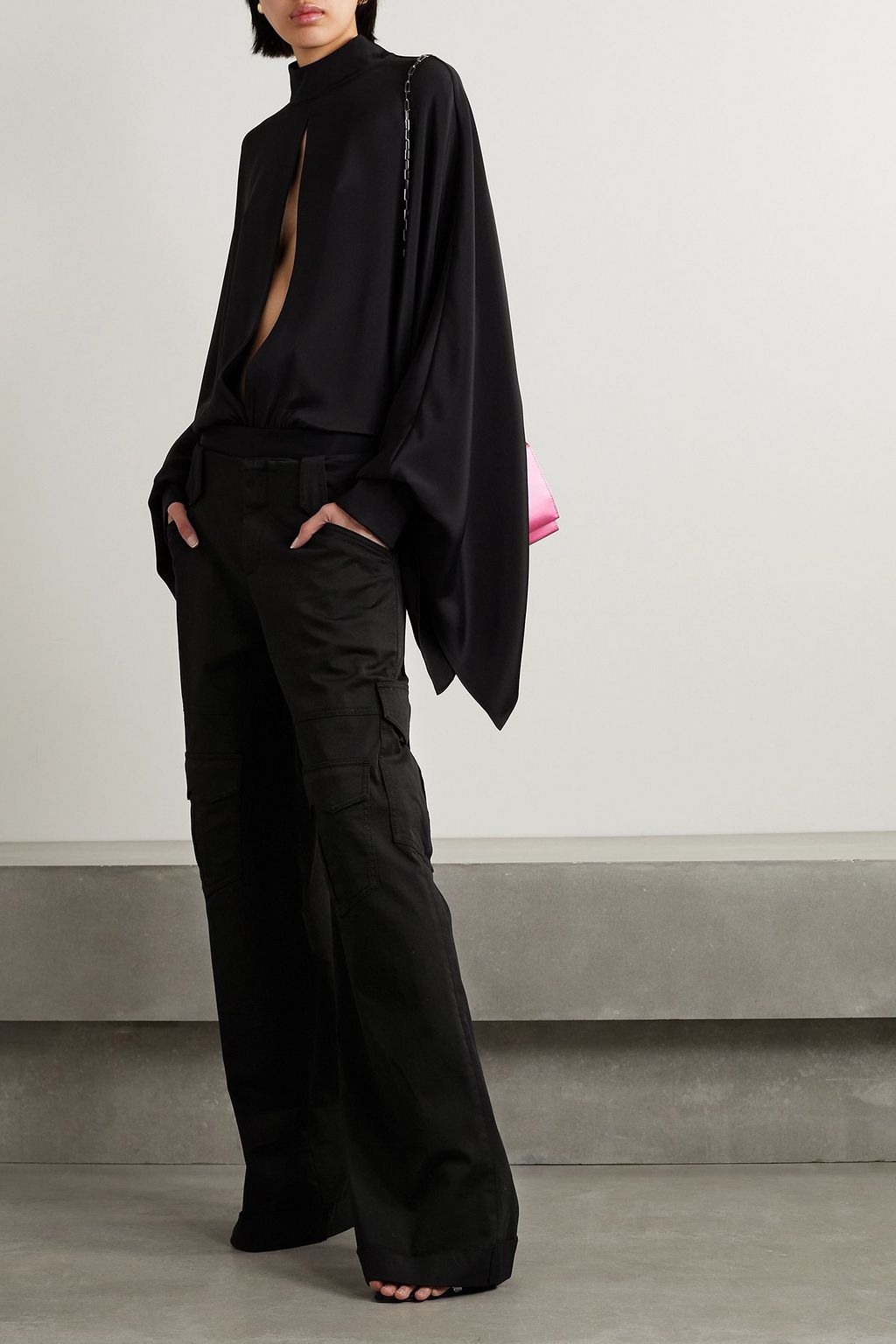 TOM FORD Cotton-blend gabardine straight-leg cargo pants