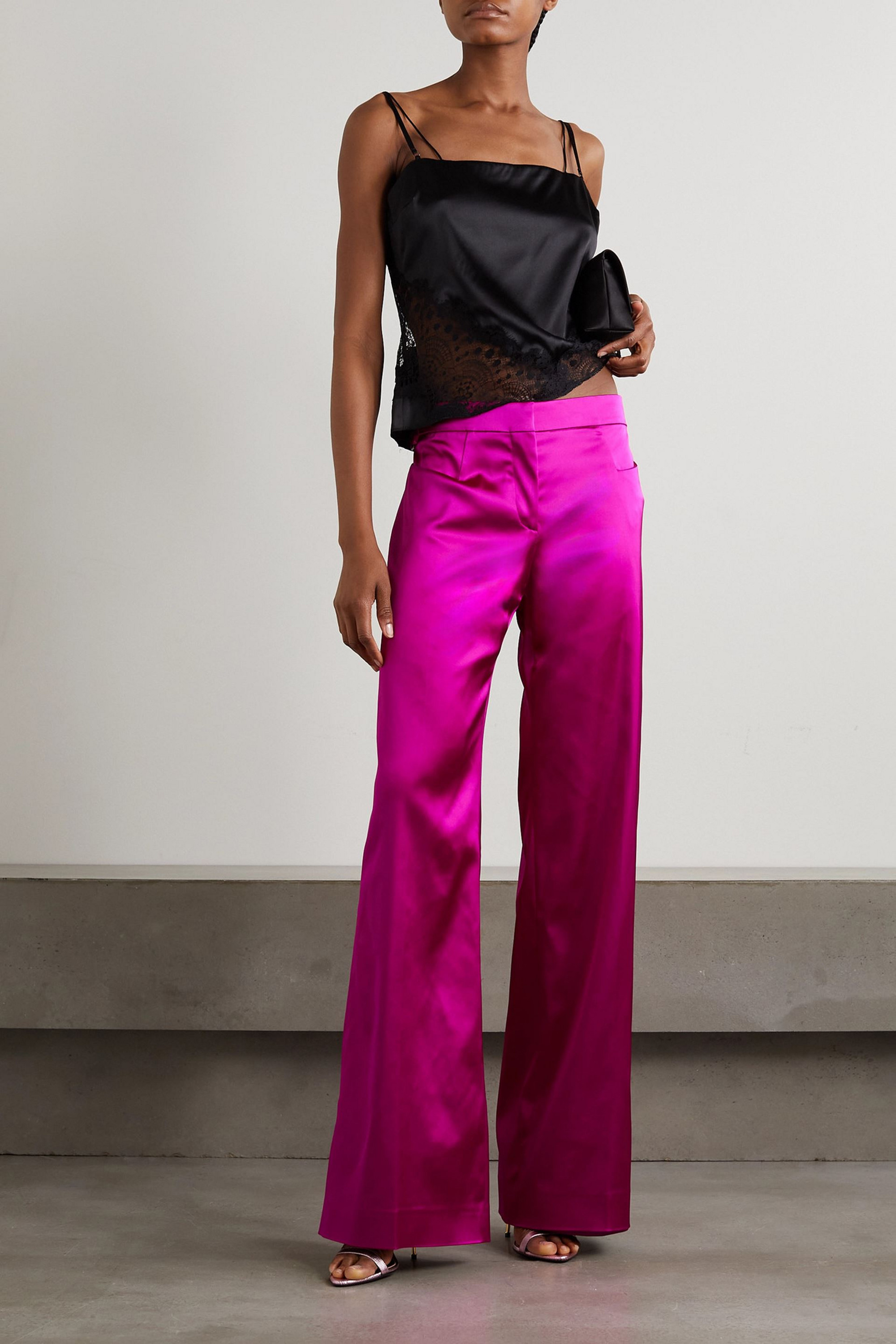 Tom Ford Duchesse satin wide-leg pants