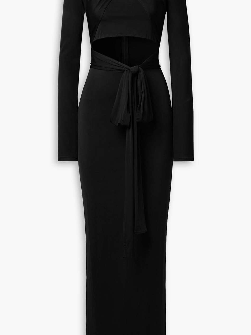 cutout stretch-jersey maxi dress