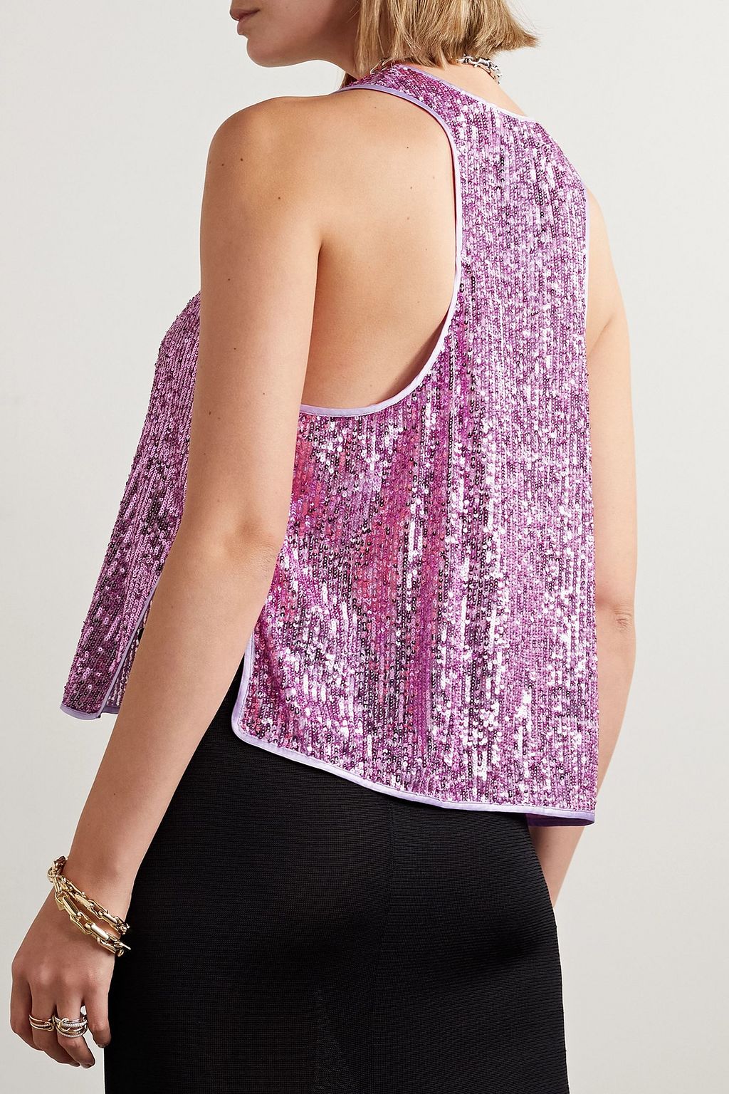 TOM FORD Sequined tulle top