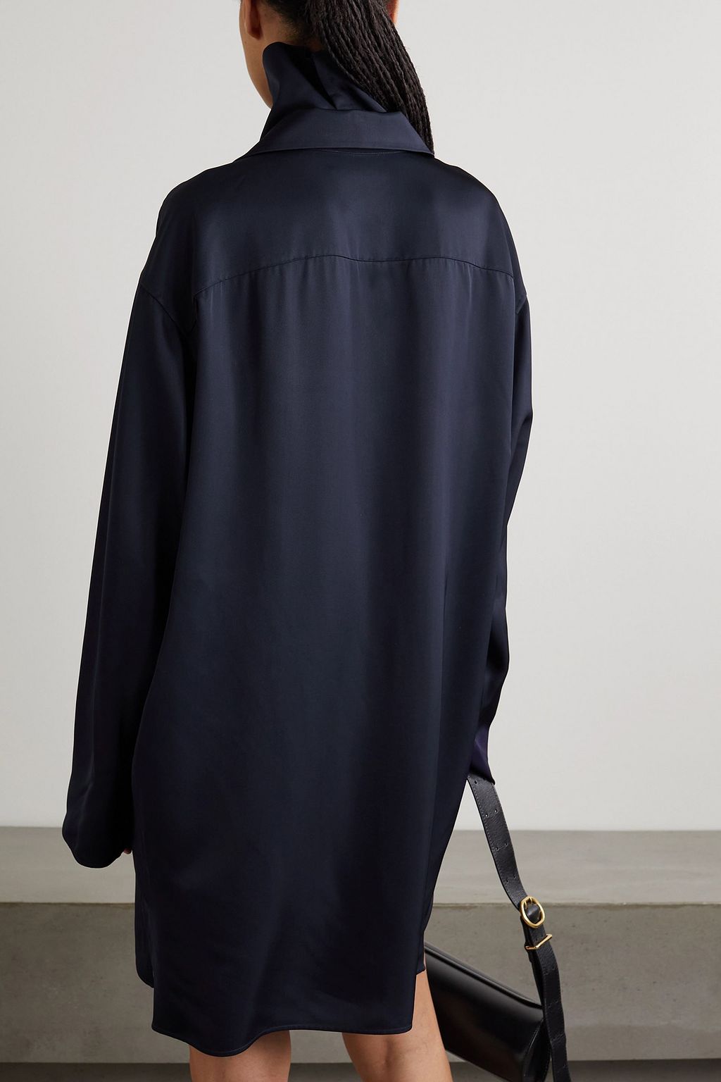 JIL SANDER 오버사이즈 레이어드 트윌 미니 드레스
