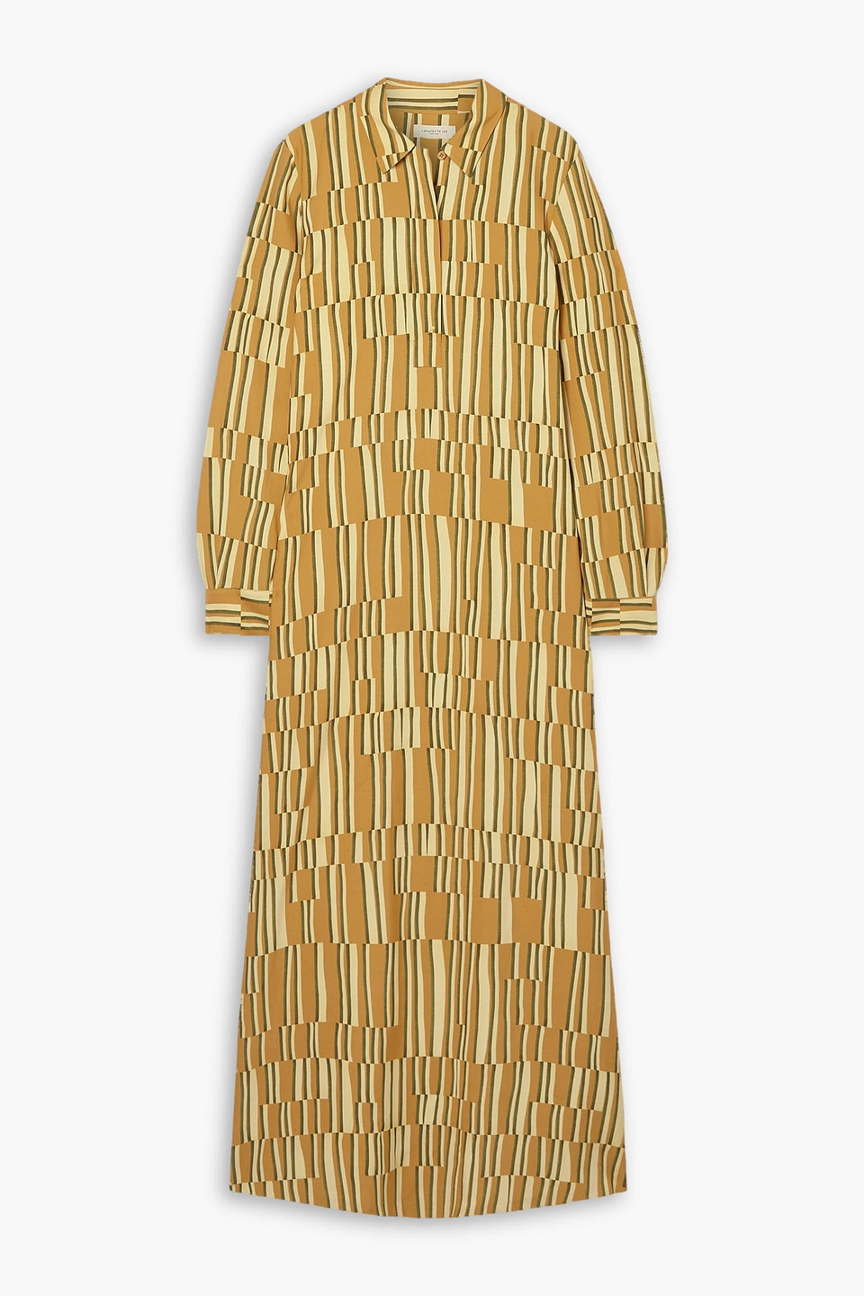 lafayette shirt dress Belted striped cotton-poplin midi shirt dress - blue