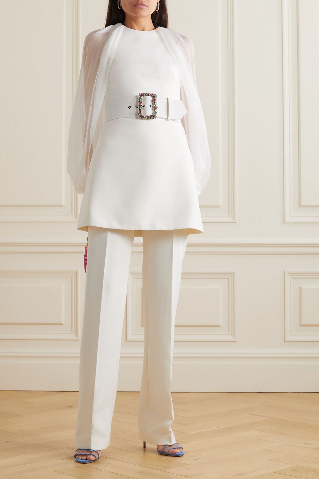 SAFIYAA Goldie stretch-crepe straight-leg pants