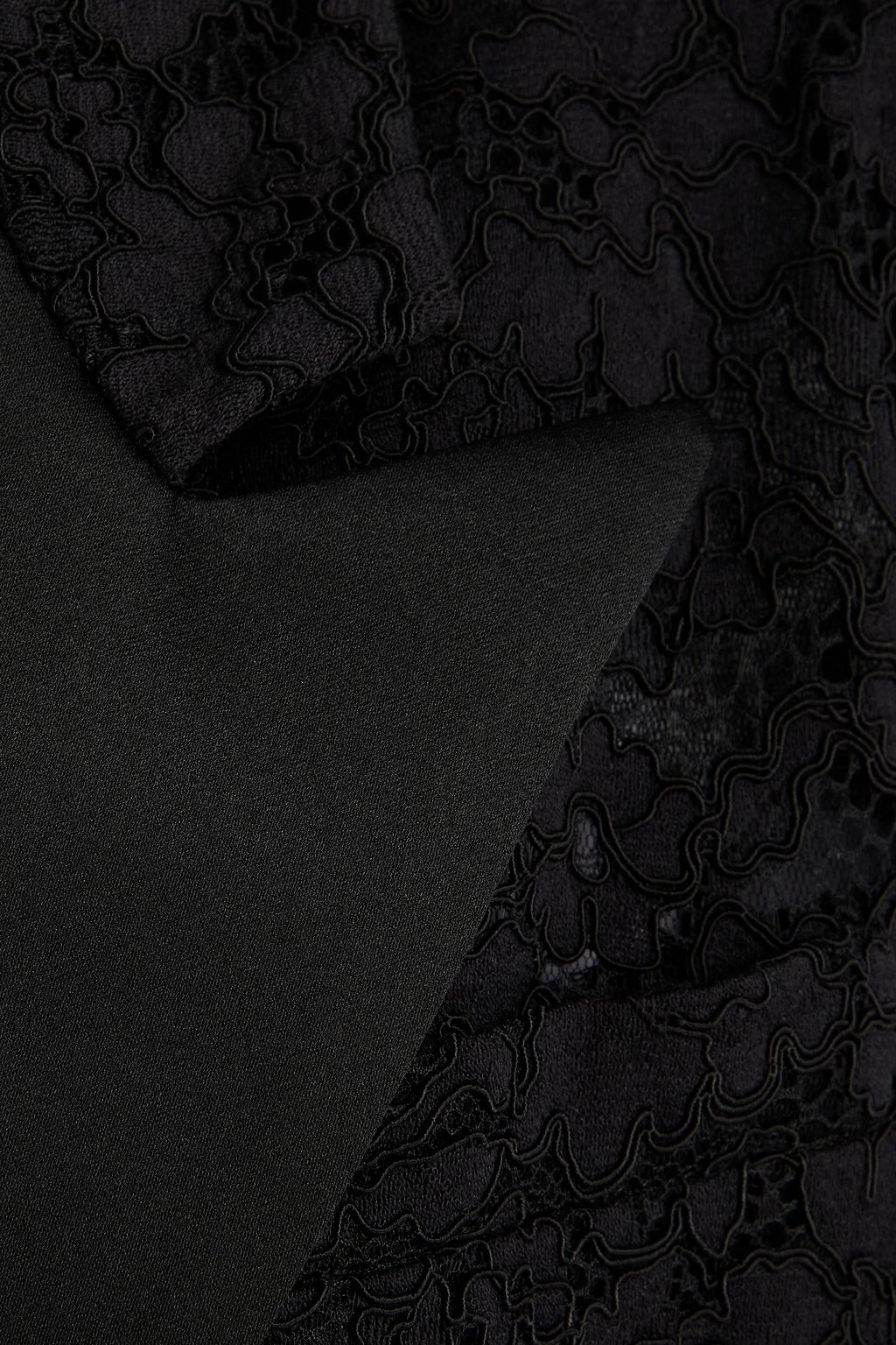 SAINT LAURENT بليزر من الدانتيل المفرّغ ومزيج من القطن
