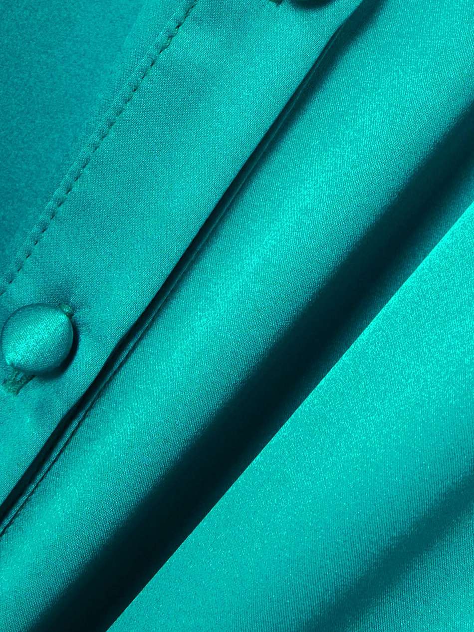 belted silk-satin maxi shirt dress