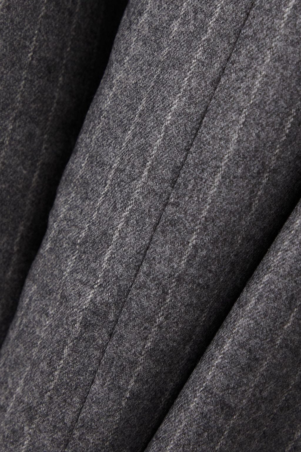 ROWEN ROSE Pinstriped wool and cashmere-blend maxi skirt
