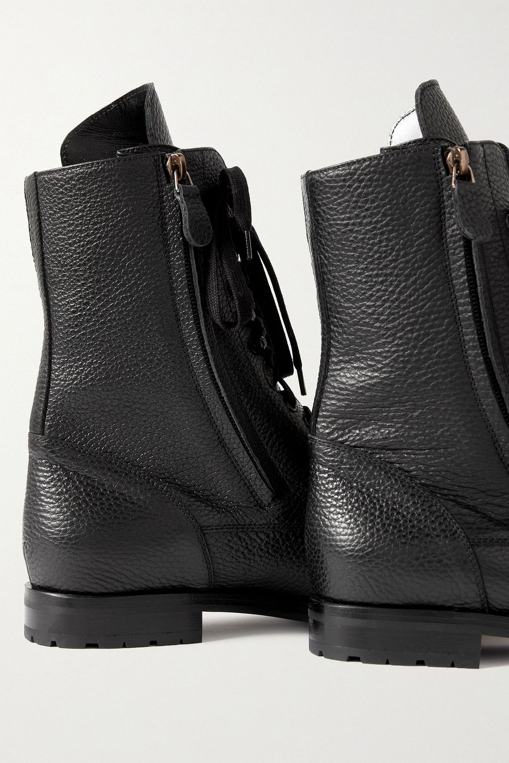 MANOLO BLAHNIK Campcha テクスチャードレザー アンクルブーツ