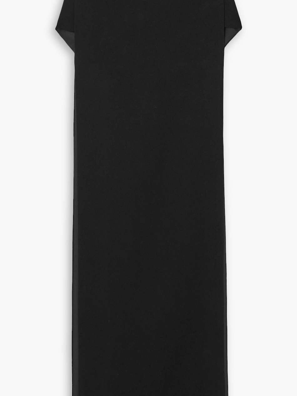 layered crepe maxi skirt
