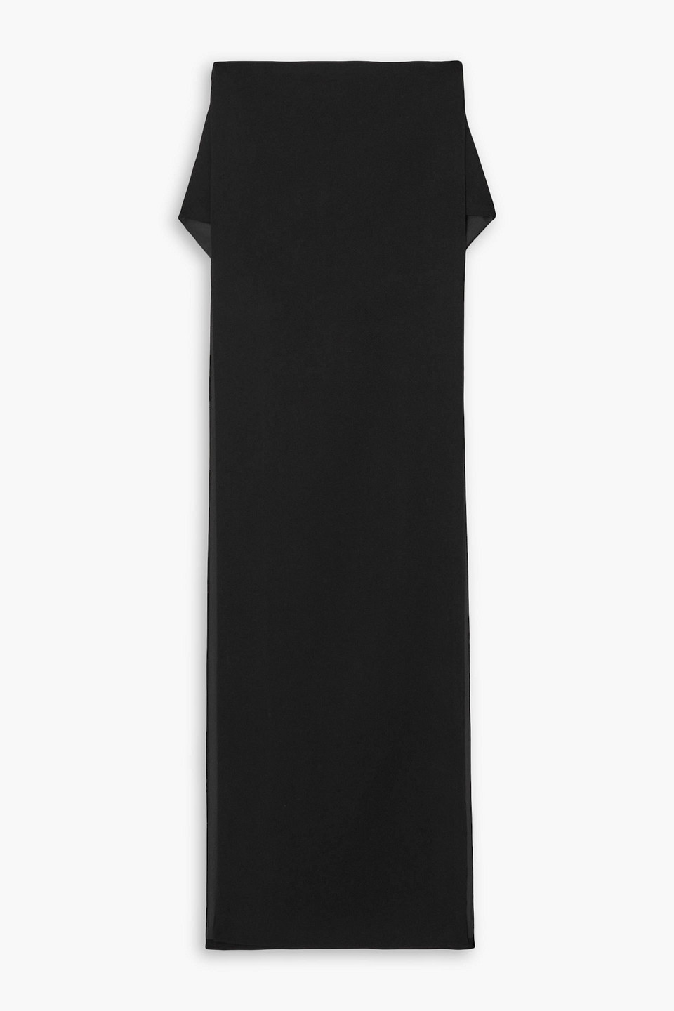 Monot Layered Crepe Maxi Skirt In Black
