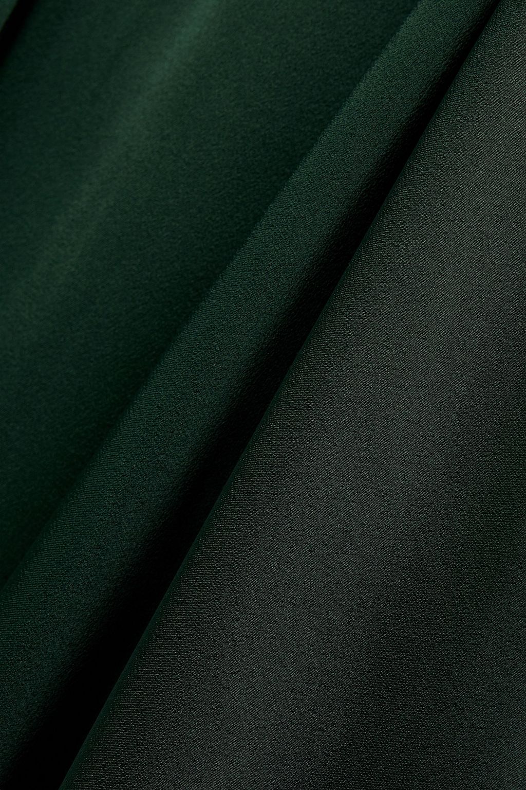 LAPOINTE Feather-trimmed satin-crepe kaftan