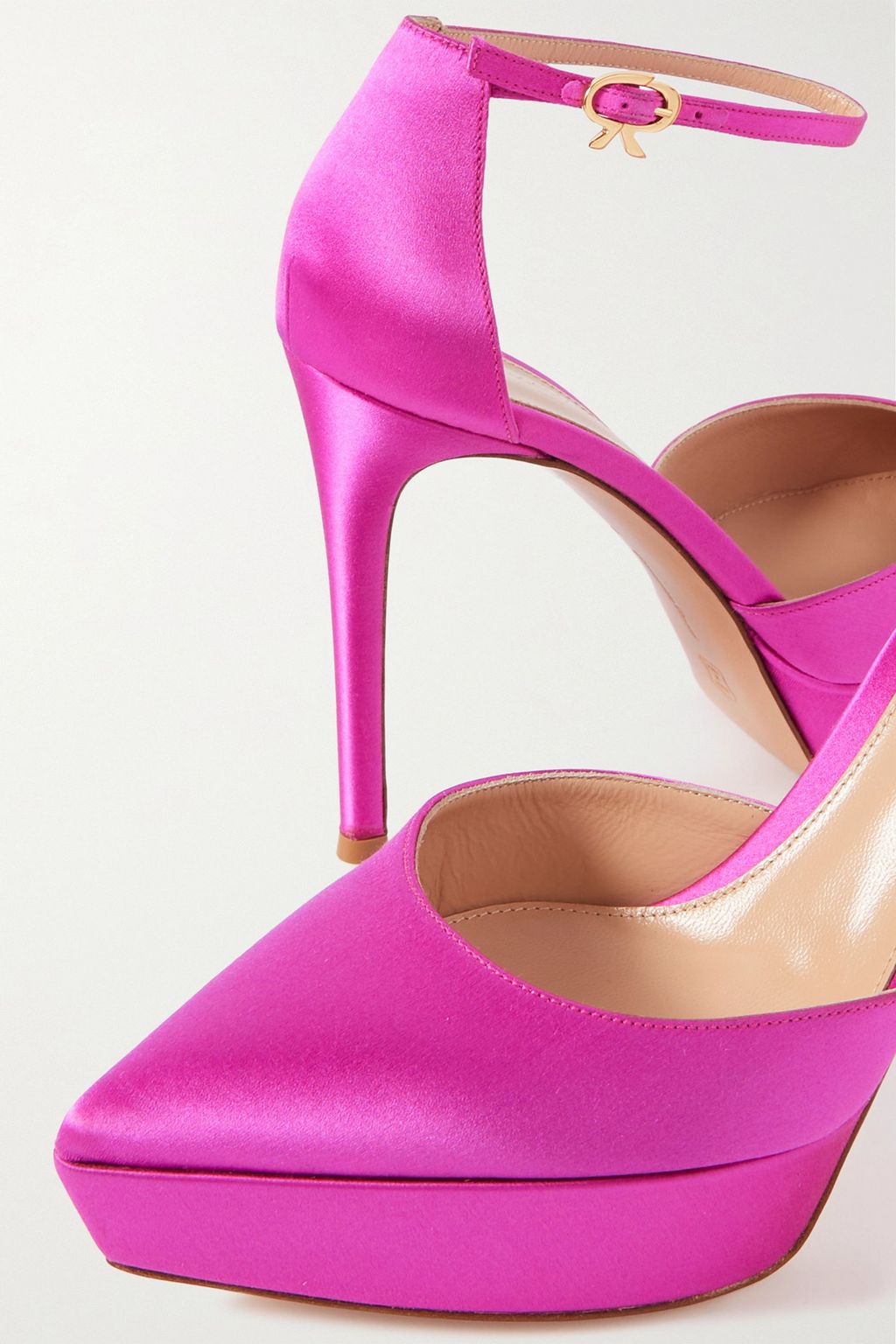 GIANVITO ROSSI Raso 85mm satin platform pumps