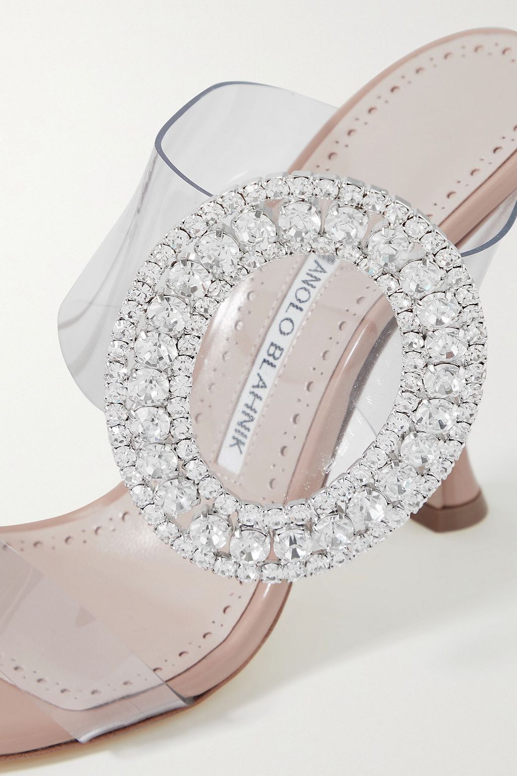 MANOLO BLAHNIK Fibionabi 105 crystal-embellished PVC mules