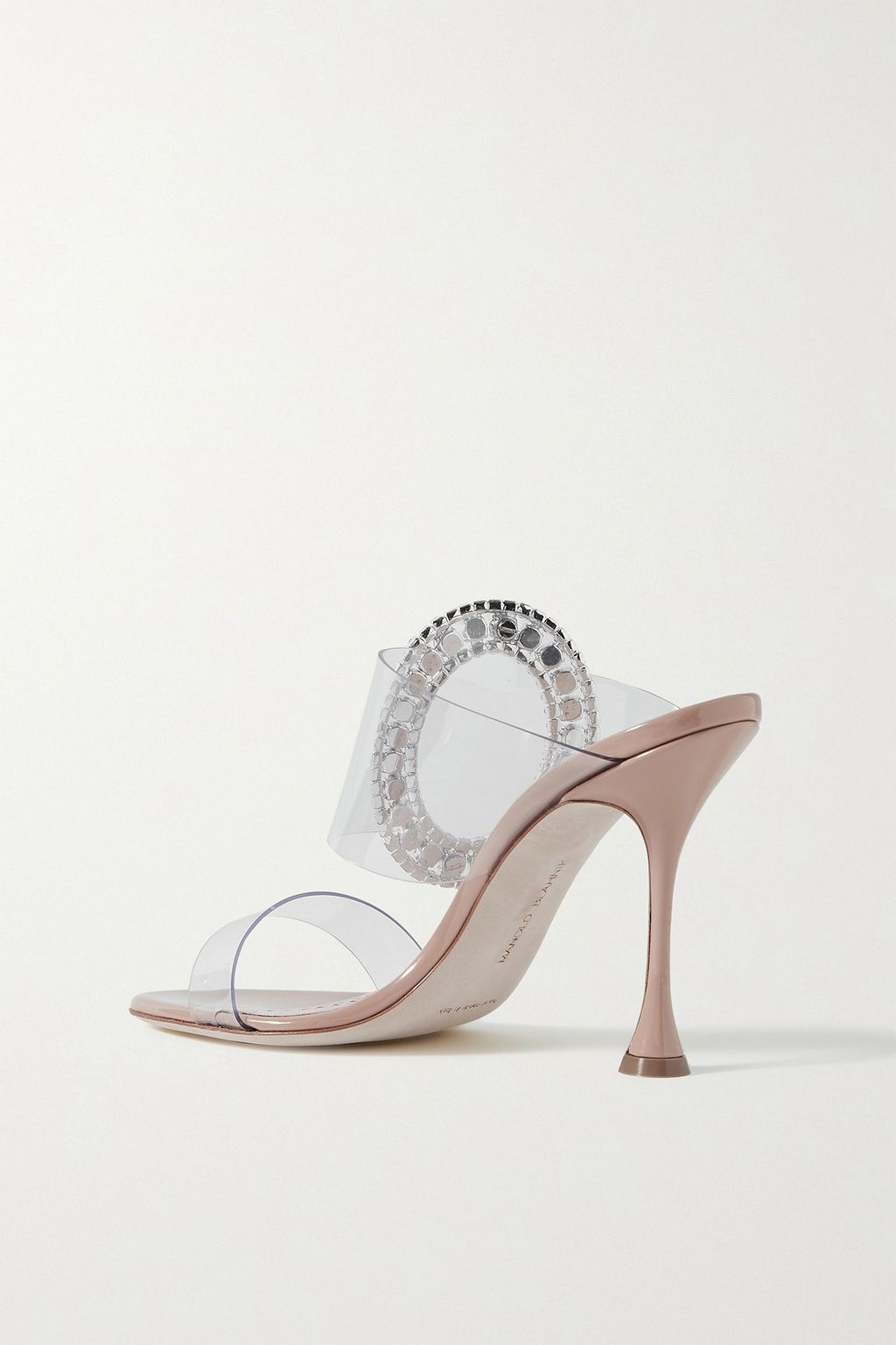 MANOLO BLAHNIK Fibionabi 105 crystal-embellished PVC mules