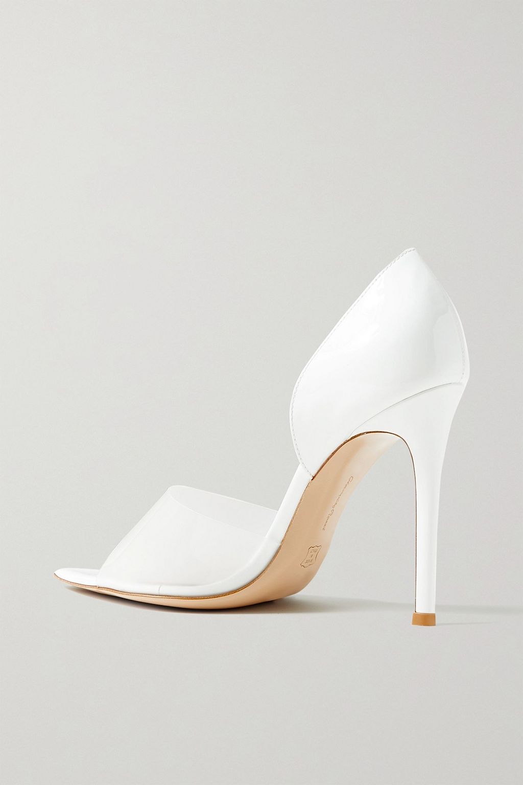 GIANVITO ROSSI Bree 105 PVC-trimmed patent-leather pumps