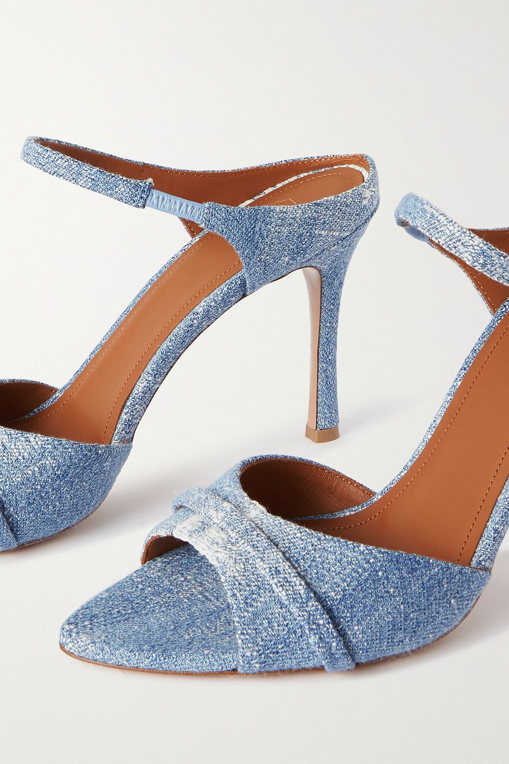 MALONE SOULIERS Una 90 distressed denim sandals