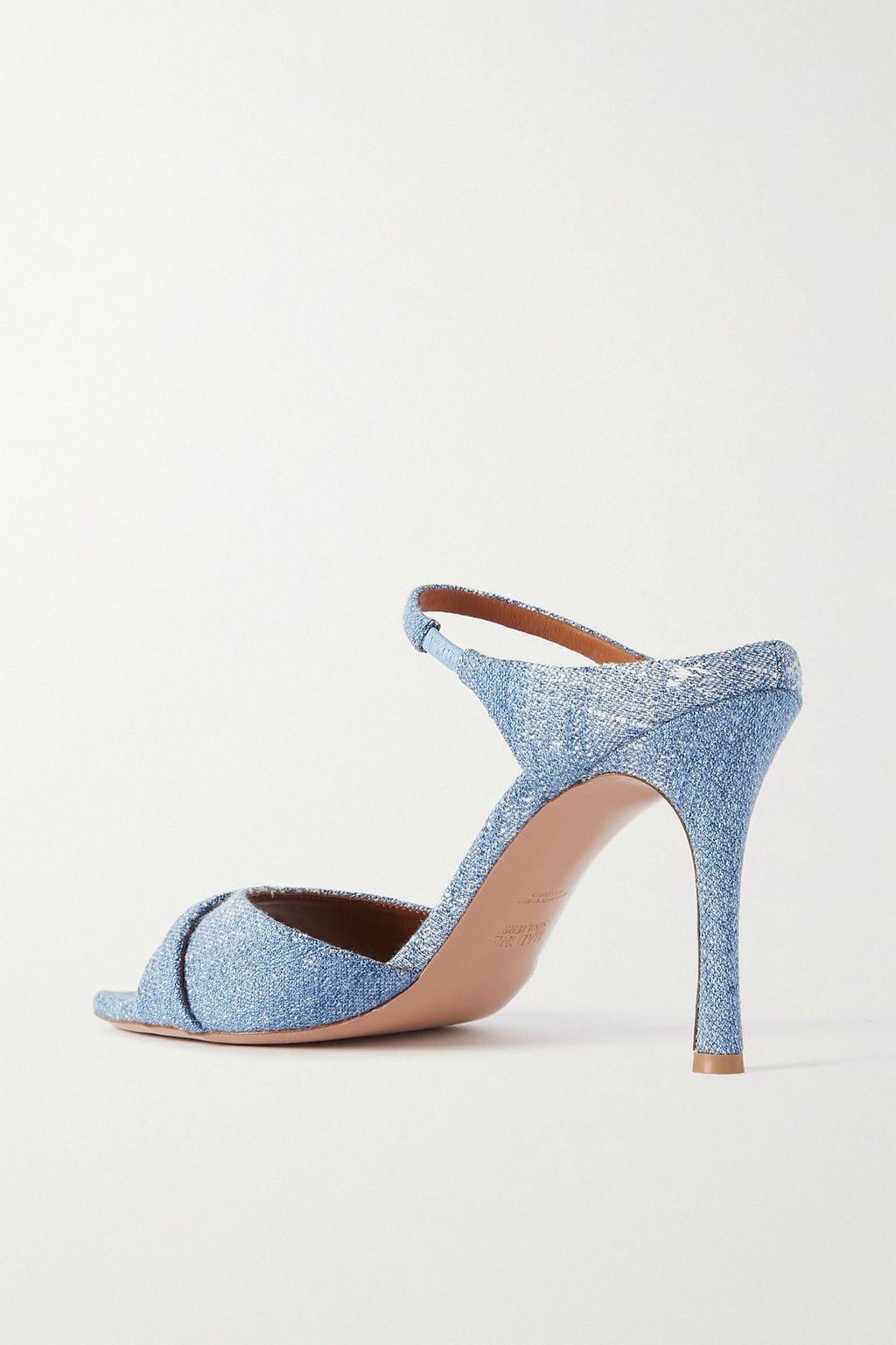 MALONE SOULIERS Una 90 distressed denim sandals