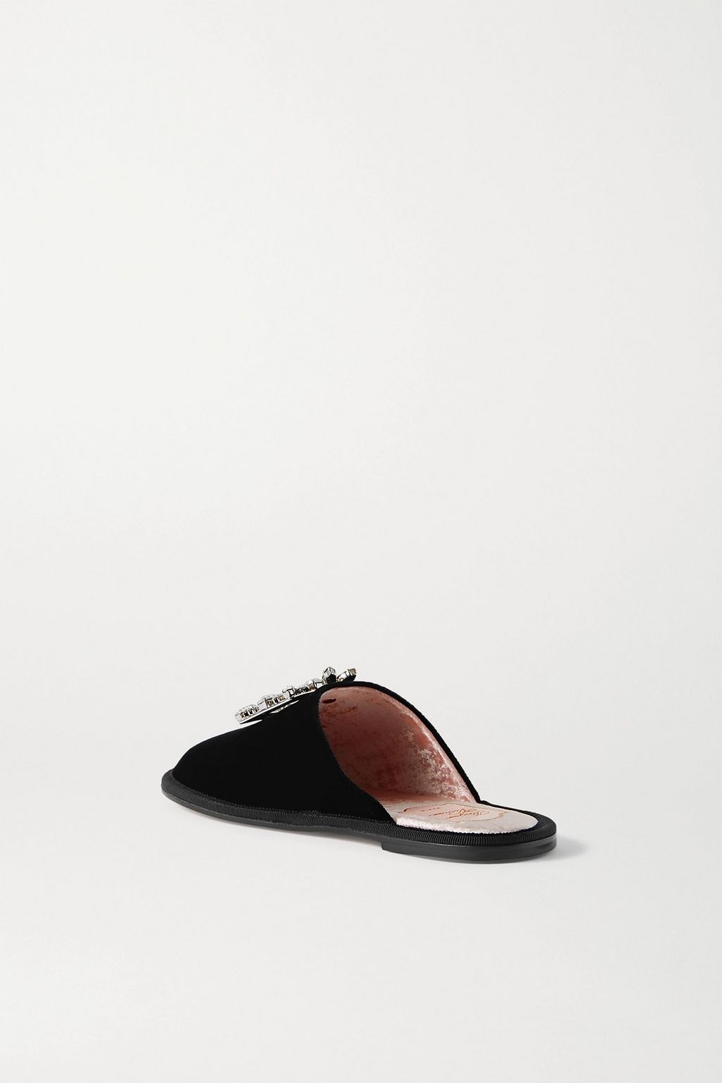 ROGER VIVIER سليبرز Hotel Vivier من المخمل المُزين بالكريستال