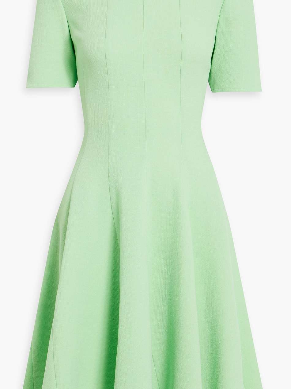 fluted wool-blend crepe mini dress