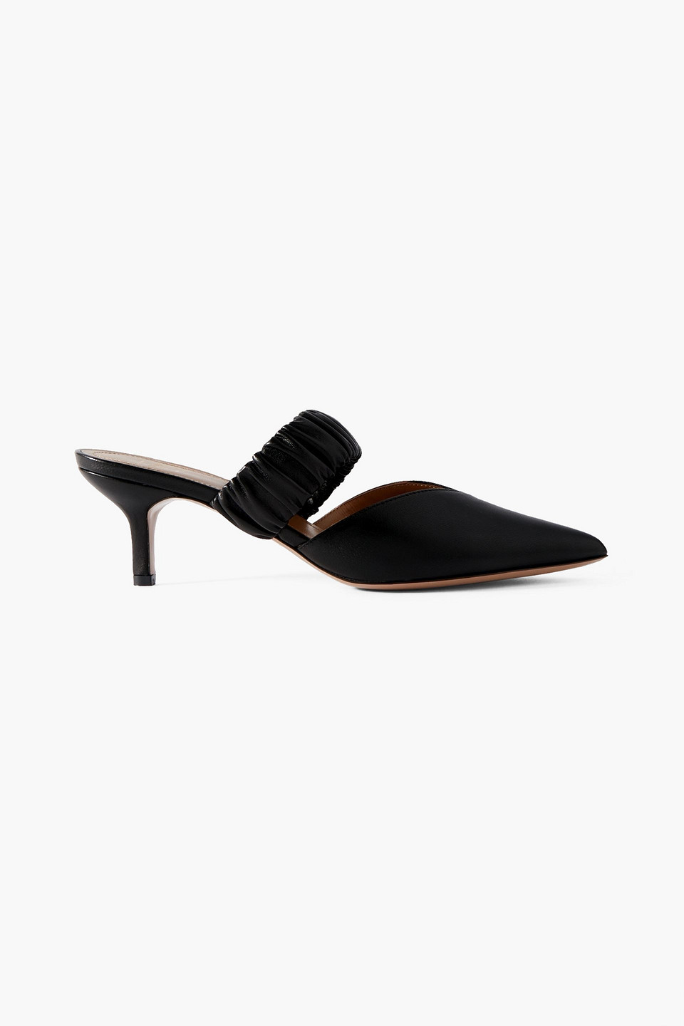 MALONE SOULIERS MATILDA 45 RUCHED LEATHER MULES