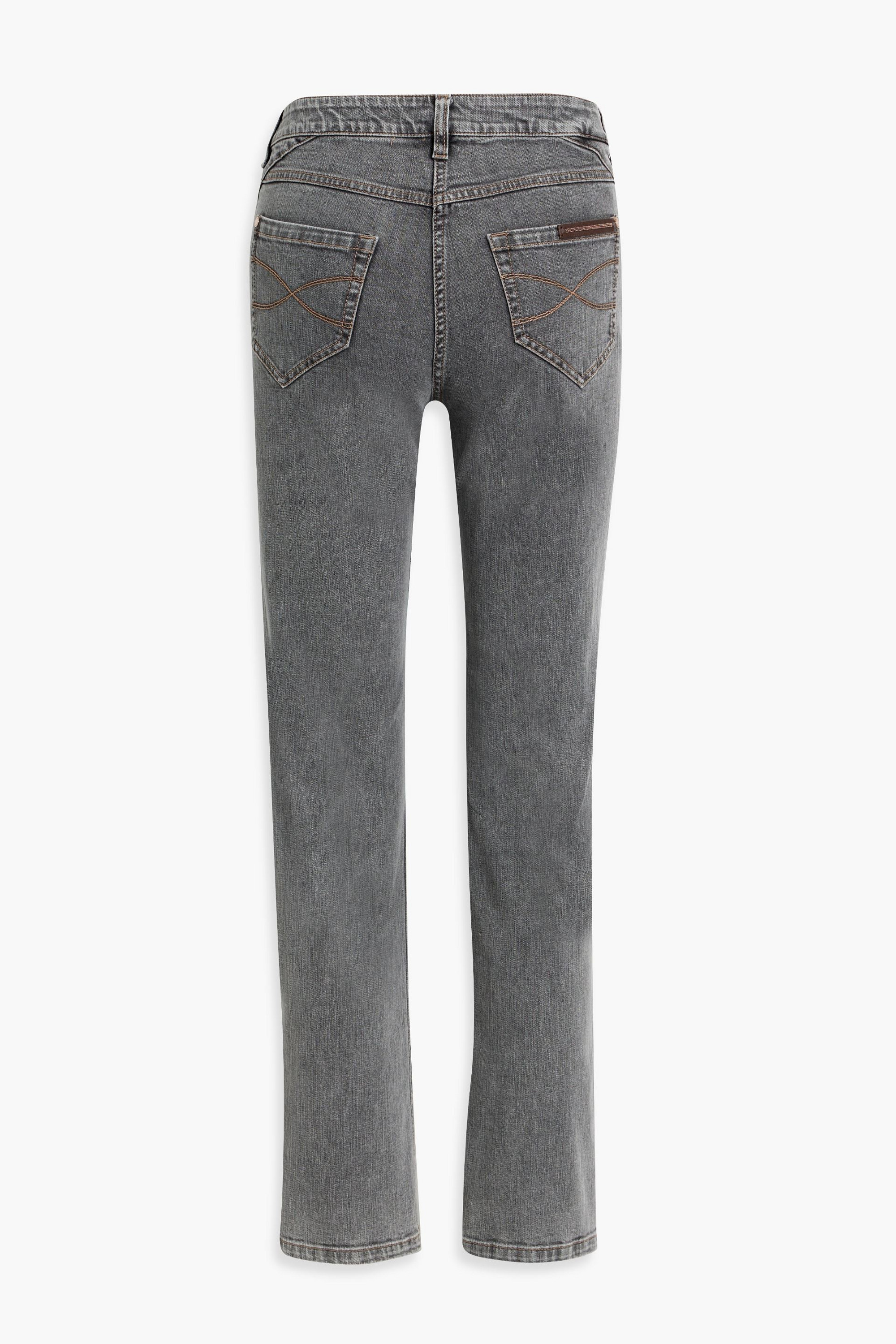 Brunello Cucinelli Bead-embellished mid-rise skinny jeans