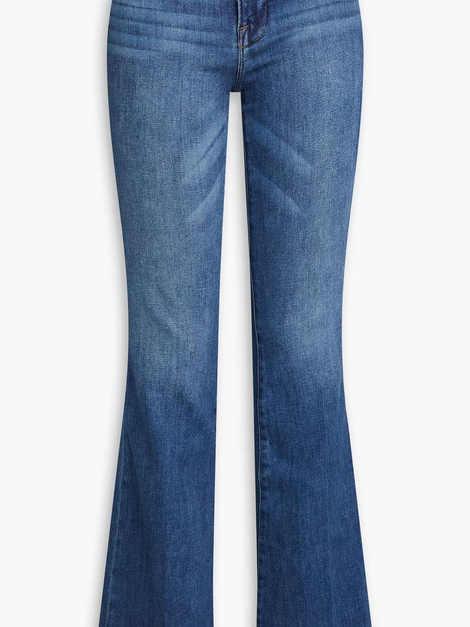 le high flare faded high-rise flared jeans