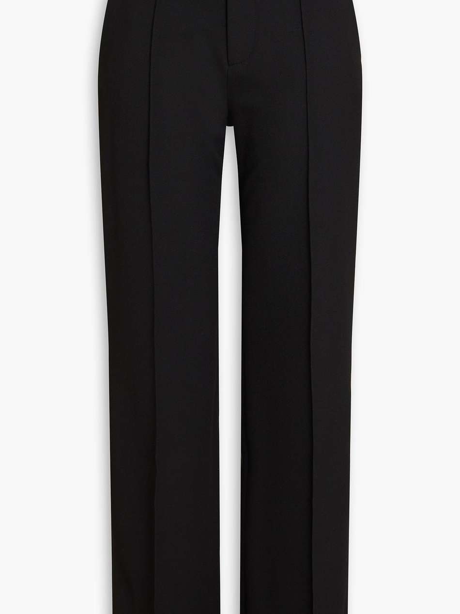 the slim stacked twill straight-leg pants