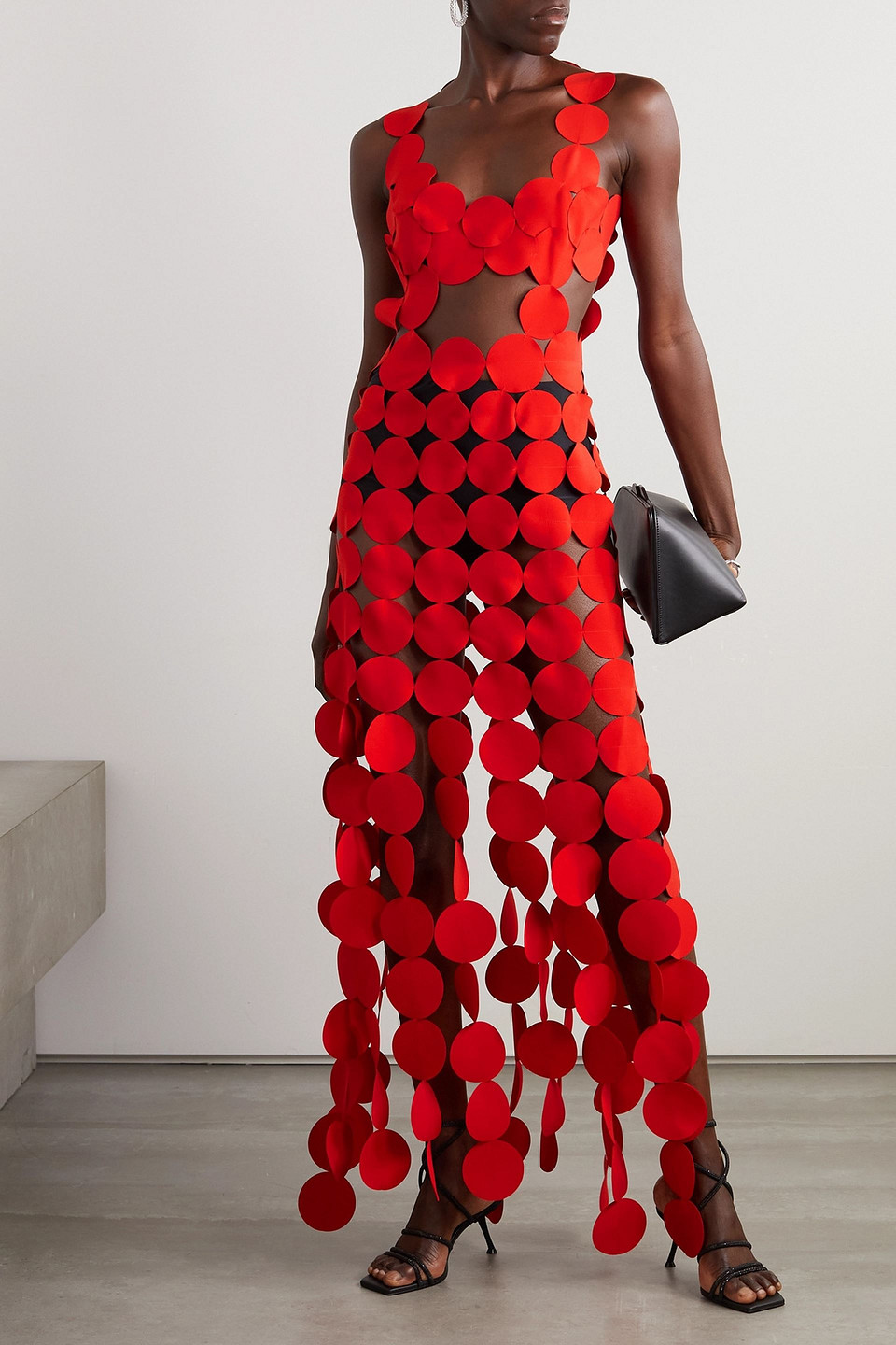 A.W.A.K.E. CUTOUT CREPE MAXI DRESS