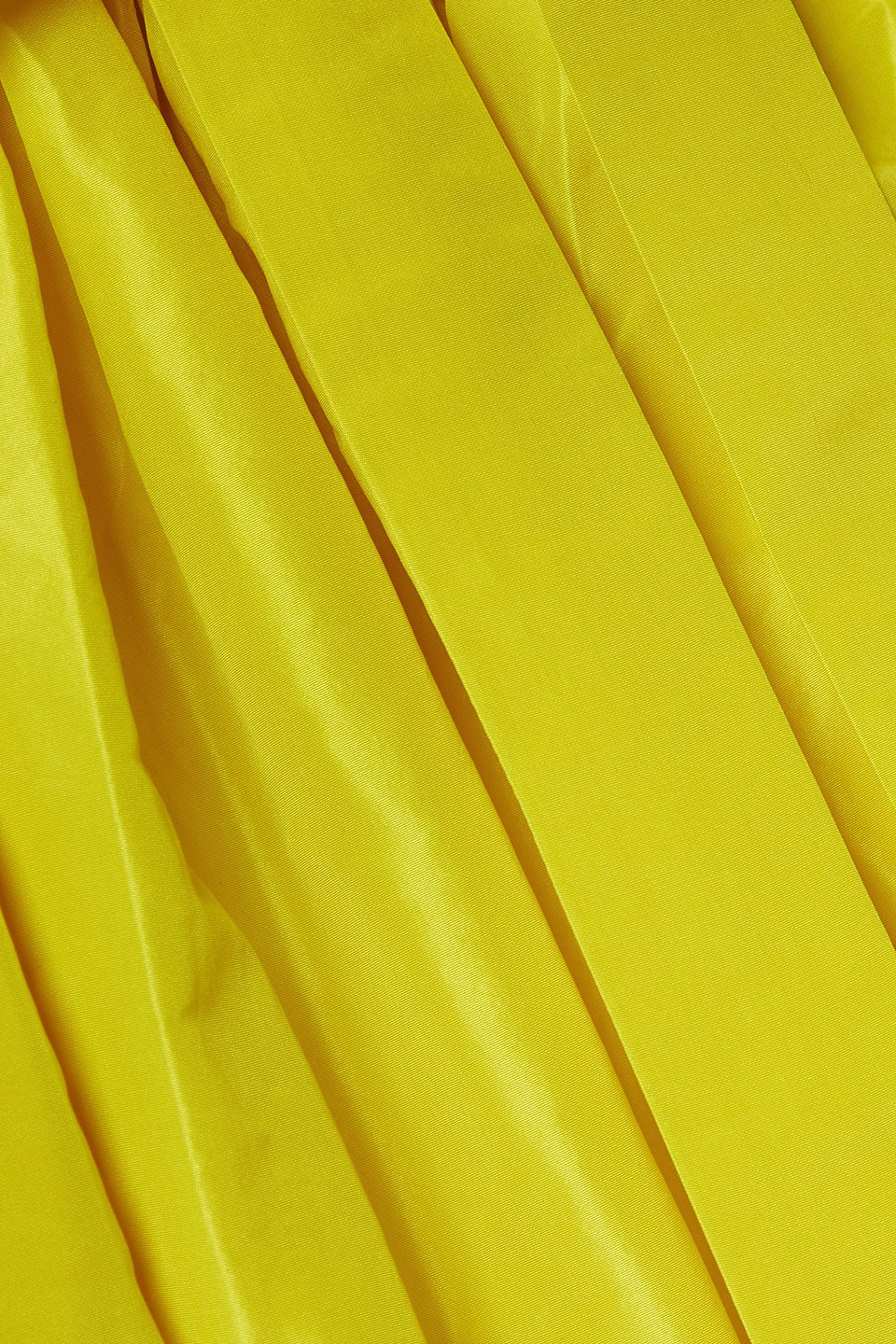 Adam Lippes One-shoulder Ruffled Belted Silk-taffeta Midi Dress In Yellow