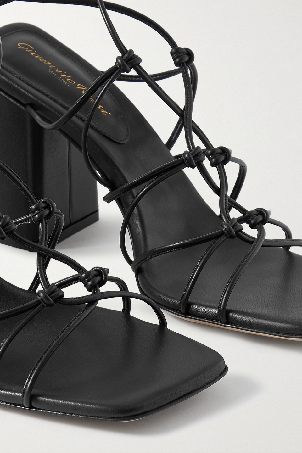 GIANVITO ROSSI MINAS 85 LEATHER SANDALS