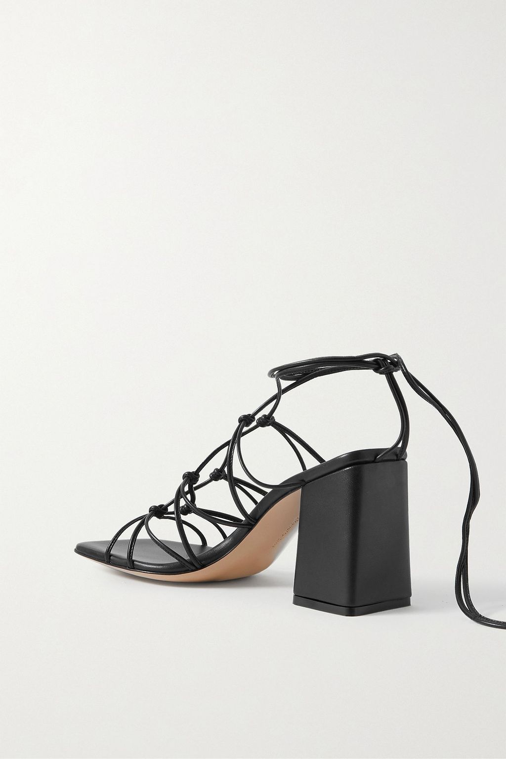 GIANVITO ROSSI Minas Sandalen aus Leder mit Knotendetail