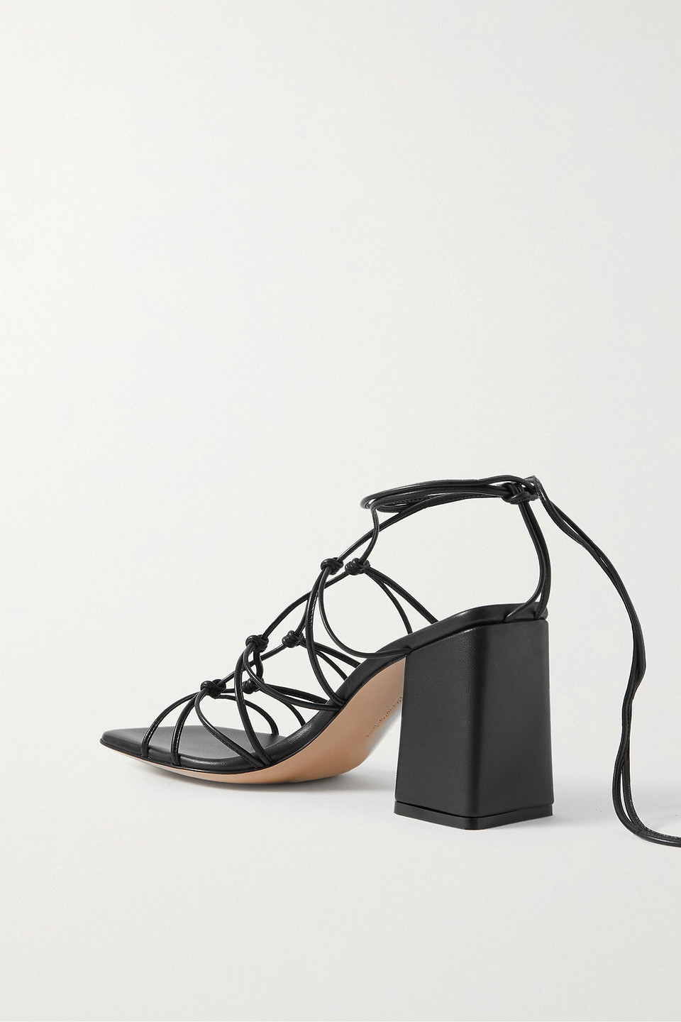 GIANVITO ROSSI MINAS 85 LEATHER SANDALS